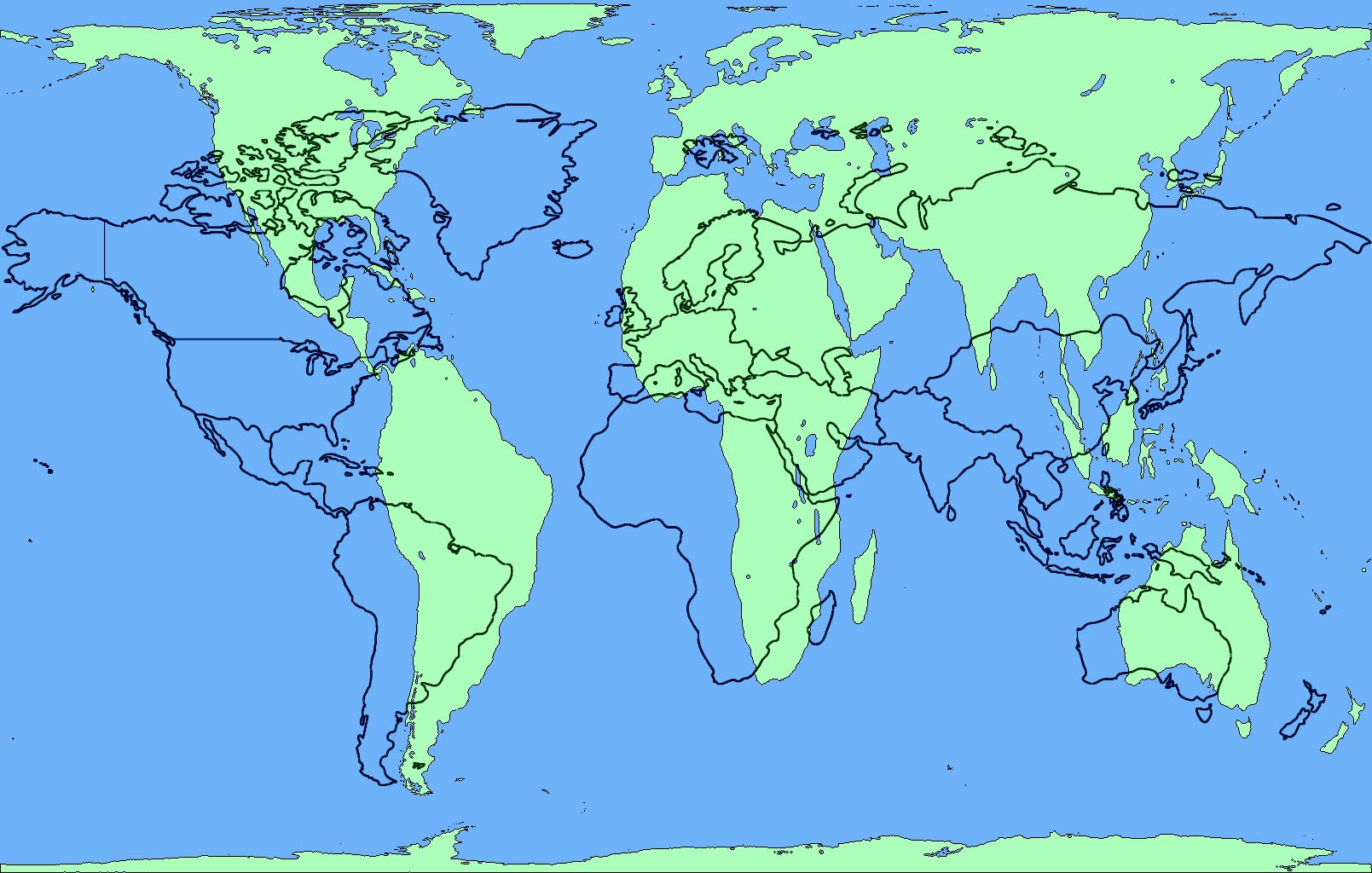 Les vrais proportions des cartes - La carte des mondes