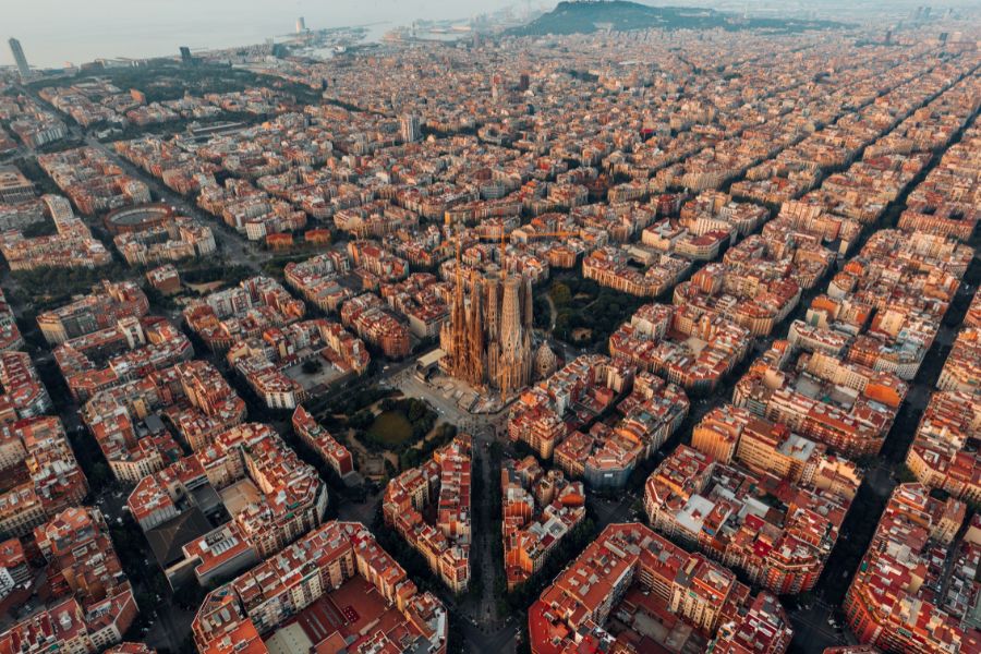 Barcelone vue du ciel