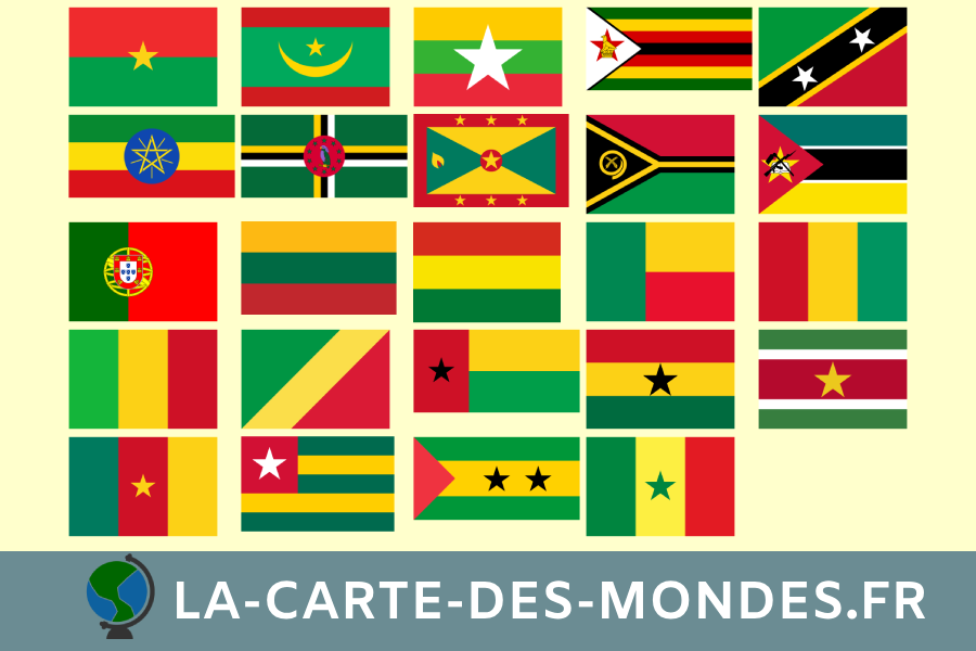 Liste Des 25 Drapeaux Rouge Jaune Vert Liste Des 25 Drapeaux Rouge Jaune Vert