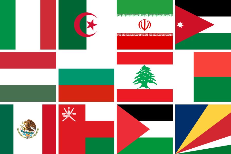 Les Drapeaux Vert Blanc Rouge Liste Compl te